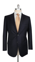 $6900 Cesare Attolini Dark Blue Super 170's Solid Suit - (CA99264) - Parent