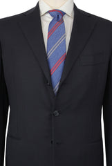 $7670 Cesare Attolini Dark Blue Wool Solid Suit - (CA712251) - Parent
