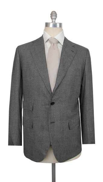 $7750 Cesare Attolini Gray Wool Solid Suit - (CA829261) - Parent