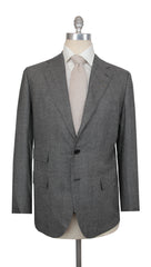 $7750 Cesare Attolini Gray Wool Solid Suit - 42/52 - (CA829261)