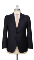 Cesare Attolini Dark Blue Wool Striped Suit - 44/54 - (CA2162217)