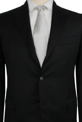 Cesare Attolini Black Wool Solid Suit - (CA103232) - Parent