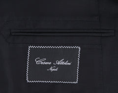 Cesare Attolini Black Wool Solid Suit - (CA103232) - Parent