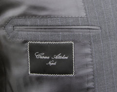 Cesare Attolini Gray Wool Striped Suit - (CA2162218) - Parent