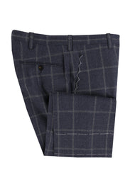 $8250 Cesare Attolini Dark Blue Wool Window Pane Suit - (CA829265) - Parent