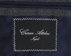 $6550 Cesare Attolini Gray Wool Window Pane Suit - (CA829264) - Parent