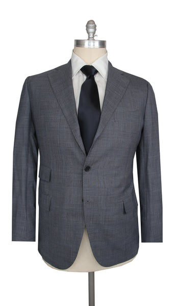 $7750 Cesare Attolini Gray Super 120's Plaid Suit - (CA992610) - Parent