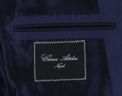 $6000 Cesare Attolini Navy Blue Sea Island Cotton Solid Suit - (CA24263) - Parent