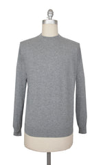 Cesare Attolini Gray Cashmere Crewneck Sweater - (CA122320232) - Parent