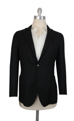 $6000 Cesare Attolini Black Wool Blend Solid Tuxedo Jacket - (CA924251) - Parent