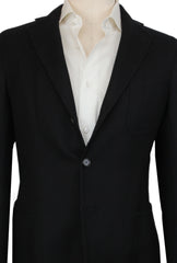$6000 Cesare Attolini Black Wool Blend Solid Tuxedo Jacket - (CA924251) - Parent