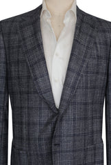 $5750 Cesare Attolini Blue Window Pane Sportcoat - (IS1021266) - Parent