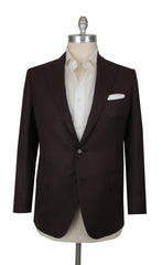 $5400 Cesare Attolini Brown Wool Blend Solid Sportcoat - 36/46 - (CA87252)