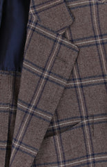 $7500 Cesare Attolini Brown Cashmere Window Pane Sportcoat - (IS1021265) - Parent