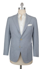 $4800 Cesare Attolini Blue Cotton Sportcoat - (CA1211251) - Parent