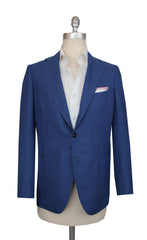 $5100 Cesare Attolini Blue Wool Solid Sportcoat - 38/48 - (CA221261)