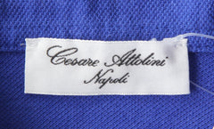 Cesare Attolini Blue Solid Cotton Polo - (CA615233) - Parent