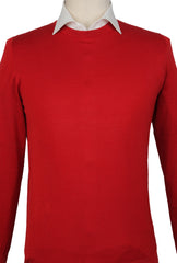 Cesare Attolini Red Cotton Crewneck Sweater - (CA419238) - Parent