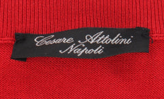 Cesare Attolini Red Cotton Crewneck Sweater - (CA419238) - Parent