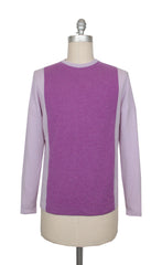 Cesare Attolini Purple Cotton Crewneck Sweater - S/48 - (CA112234)