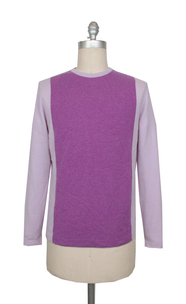 Cesare Attolini Purple Cotton Crewneck Sweater - (CA112234) - Parent