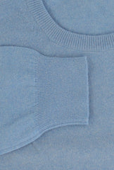 $1268 Cesare Attolini Light Blue Cashmere Crewneck Sweater - (CA214265) - Parent