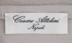 $455 Cesare Attolini Light Gray Solid Piqué Polo - (CA627261) - Parent