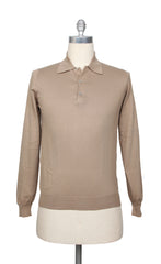 Cesare Attolini Light Brown Polo Sweater - S/48 - (CA419236)