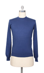 Cesare Attolini Blue Sea Island Cotton Sweater - XXL/56 - (CA17235)