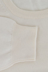$1268 Cesare Attolini Beige Cashmere Crewneck Sweater - (CA214264) - Parent
