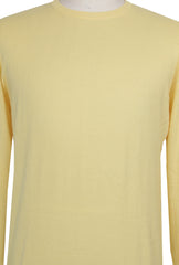 $1268 Cesare Attolini Yellow Cotton Crewneck Sweater - (CA214262) - Parent