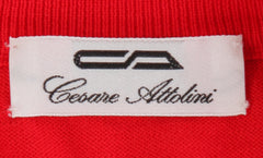 $600 Cesare Attolini Red Sea Island Cotton V-Neck Sweater - (CA1122310) - Parent