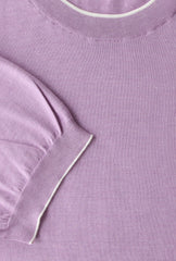 Cesare Attolini Lavender Purple Cotton Blend Sweater - (CA172311) - Parent