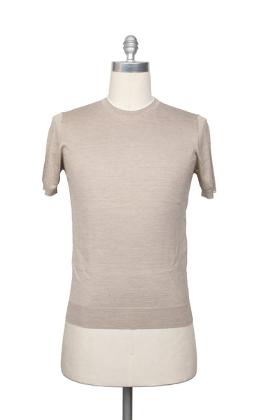 Cesare Attolini Beige Cotton Blend Crewneck Sweater - (CA172312) - Parent