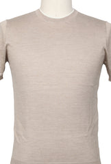 Cesare Attolini Beige Cotton Blend Crewneck Sweater - (CA172312) - Parent