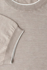 Cesare Attolini Beige Cotton Blend Crewneck Sweater - (CA172312) - Parent
