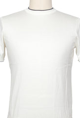Cesare Attolini White Cotton Blend Crewneck Sweater - (CA17238) - Parent