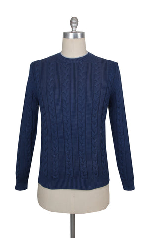 Cesare Attolini Blue Crewneck Sweater