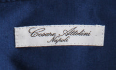 $715 Cesare Attolini Navy Blue Solid Cotton Polo - (CA81261) - Parent