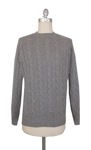 Cesare Attolini Gray Cashmere Crewneck Sweater - (CA1219238) - Parent