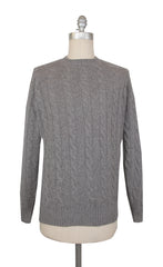 Cesare Attolini Gray Cashmere Crewneck Sweater - (CA1219238) - Parent