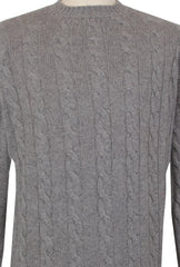 Cesare Attolini Gray Cashmere Crewneck Sweater - (CA1219238) - Parent