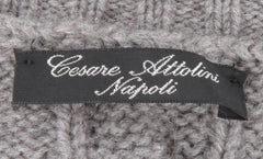 Cesare Attolini Gray Cashmere Crewneck Sweater - (CA1219238) - Parent