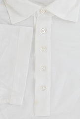 $585 Cesare Attolini White Solid Piqué Polo - (CA81265) - Parent