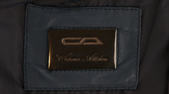 $6500 Cesare Attolini Blue Leather Solid Jacket - (CA9420241) - Parent
