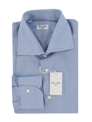 $774 Cesare Attolini Light Blue Cotton Shirt - Slim - (CA521261) - Parent