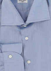 $774 Cesare Attolini Light Blue Cotton Shirt - Slim - (CA521261) - Parent