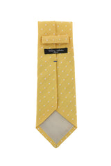 Finamore Napoli Yellow Polka Dot Silk Tie (1750)