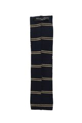 Cesare Attolini Black Striped Silk Tie (1546)