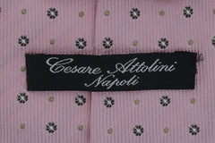 Cesare Attolini Pink Floral Silk Tie (1567)